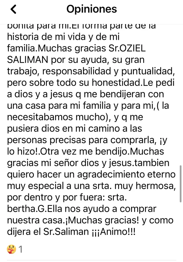Mensaje de un cliente de Saliman (20 de 21)